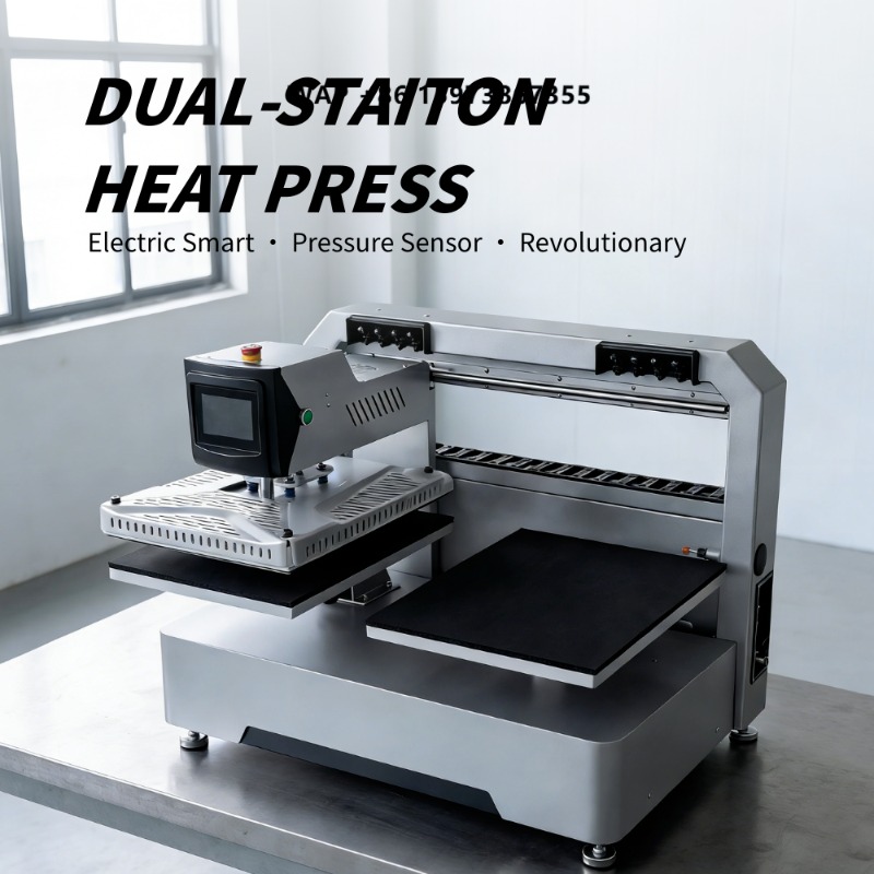 Heat Press Machine - เครื่องรีดร้อนอัตโนมัติแบบสองสถานี ขนาด 16x20 นิ้ว รุ่นใหม่ สำหรับการพิมพ์ลายเสื้อยืดด้วยเทคนิคซับลิเมชั่น