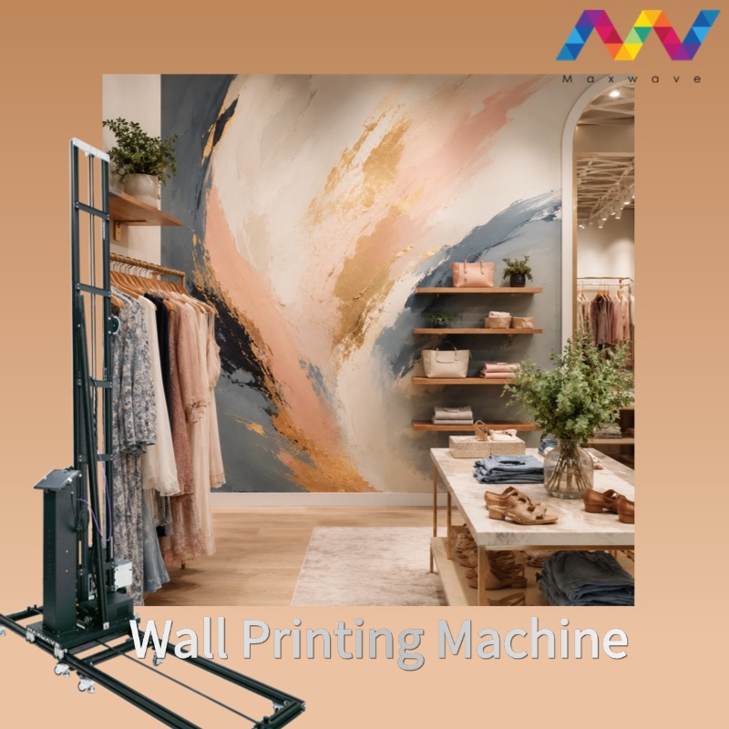 Commercial Wall Printing - เครื่องพิมพ์ผนังแบบพกพา 5 หัวพิมพ์ 2880DPI เครื่องพิมพ์ UV