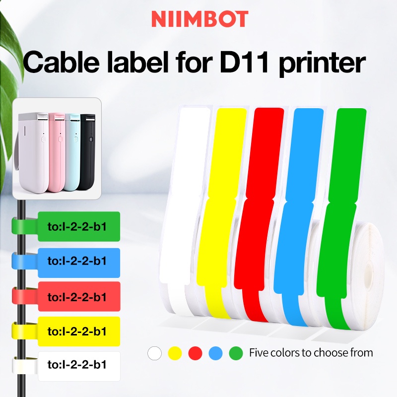 Commercial Printing Press - Niimbot D110 มินิสมาร์ทแบบพกพาเครื่องพิมพ์สายความร้อนสติกเกอร์กาวกันน้ําระบุแท็กไฟเบอร์สําหรับ D101/D11/H1