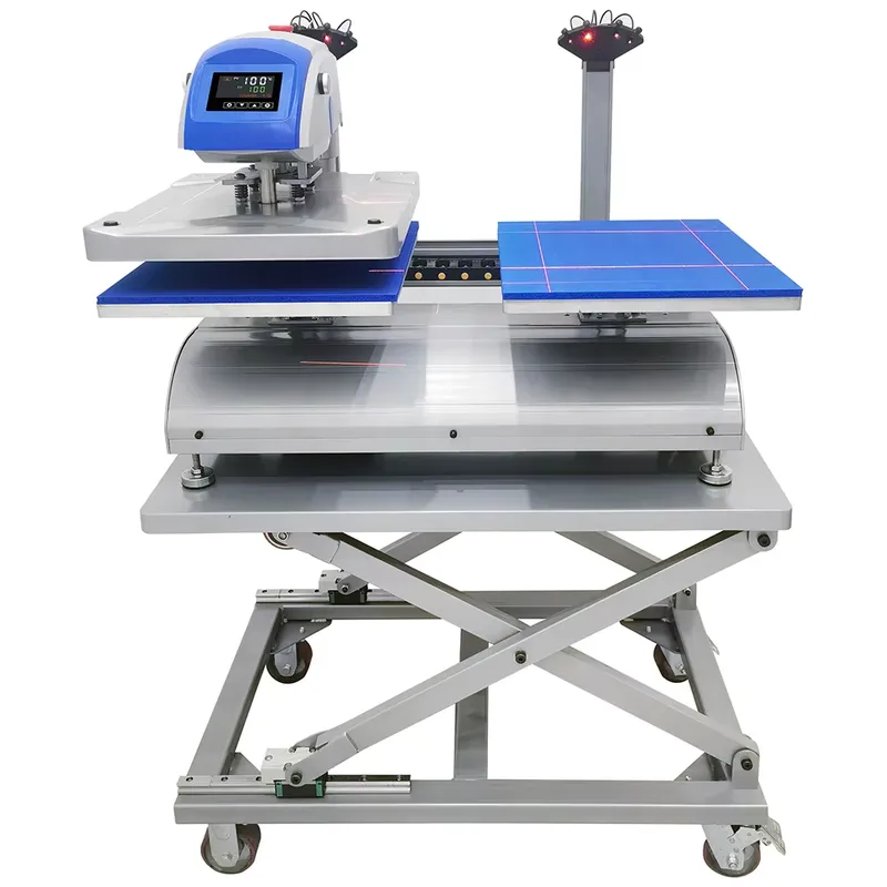 Heat Press Machine - เครื่องรีดร้อนไฟฟ้าแบบสองสถานี ขนาด 40x50 ซม. รุ่นใหม่ ปี