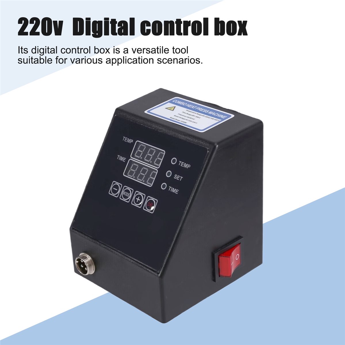 Commercial Printing Press - เครื่องกดความร้อนแบบดิจิตอล DT81 220V สำหรับแก้ว/จาน/หิน/เสื้อยืด ควบคุมอุณหภูมิได้