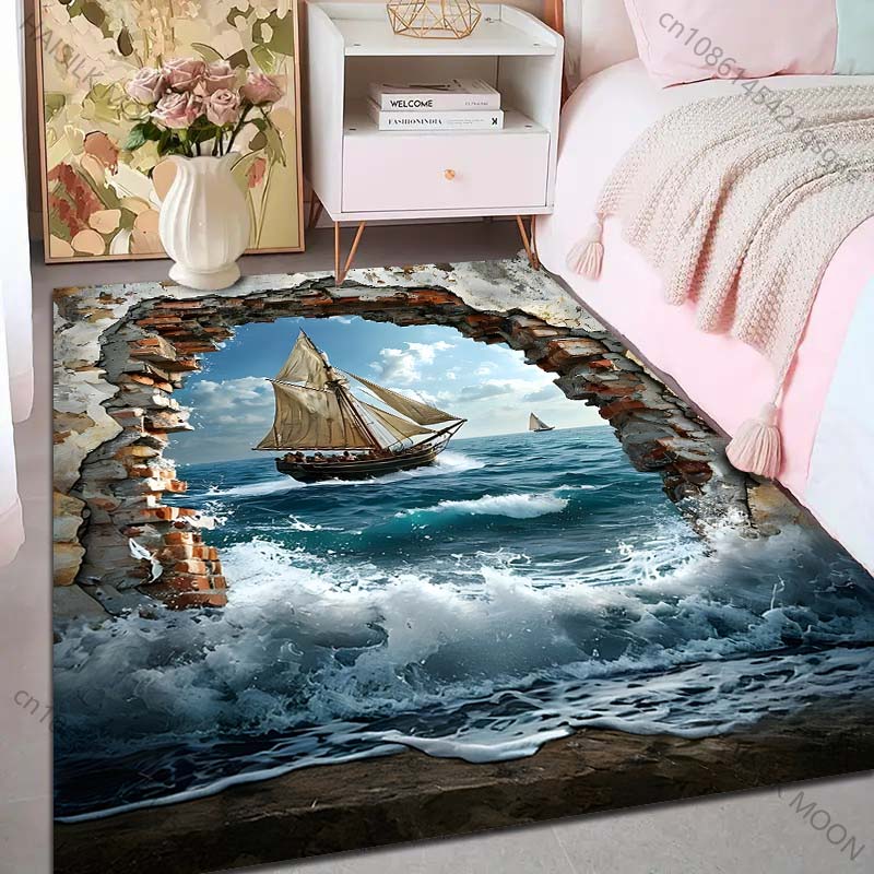 พรมพิมพ์ลายเรือใบทะลุกำแพงแตก  - Commercial Wall Printing บทวิจารณ์และราคา