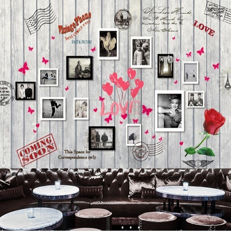 ภาพลายไม้รูปหัวใจสไตล์ยุโรปและ - Commercial Wall Printing บทวิจารณ์และราคา