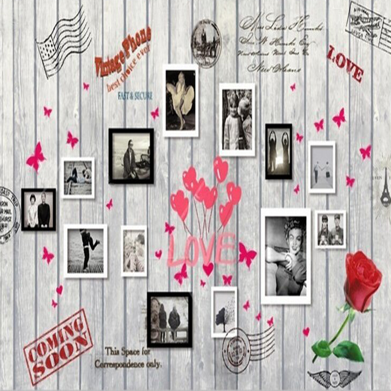 ภาพลายไม้รูปหัวใจสไตล์ยุโรปและ - Commercial Wall Printing บทวิจารณ์และราคา