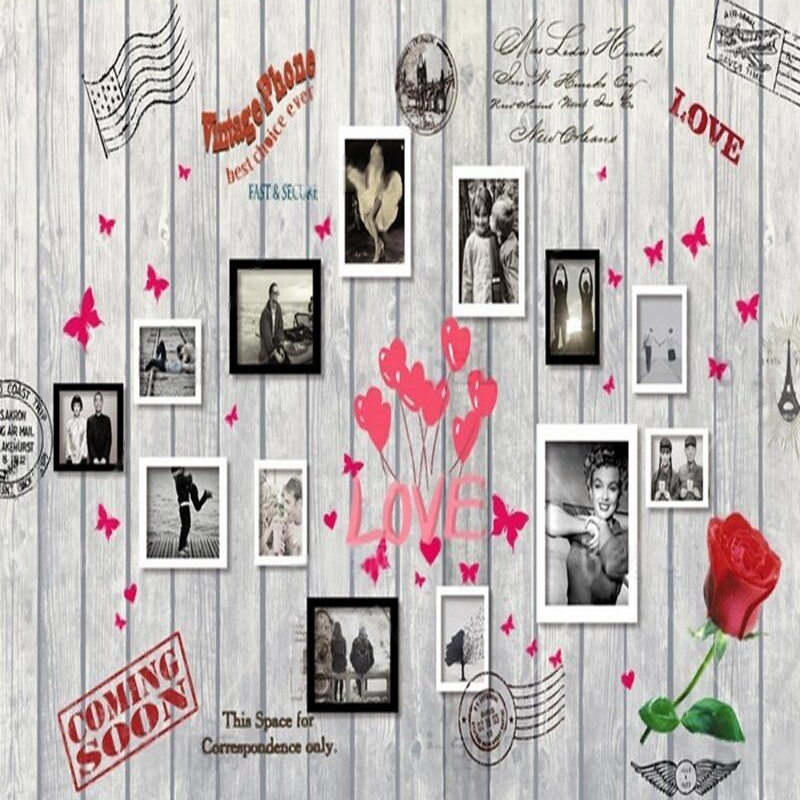 ภาพลายไม้รูปหัวใจสไตล์ยุโรปและ - Commercial Wall Printing บทวิจารณ์และราคา